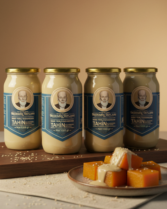 %100 Yerli Susamdan Çiğ Tahin - 1000gr 4'lü Paket