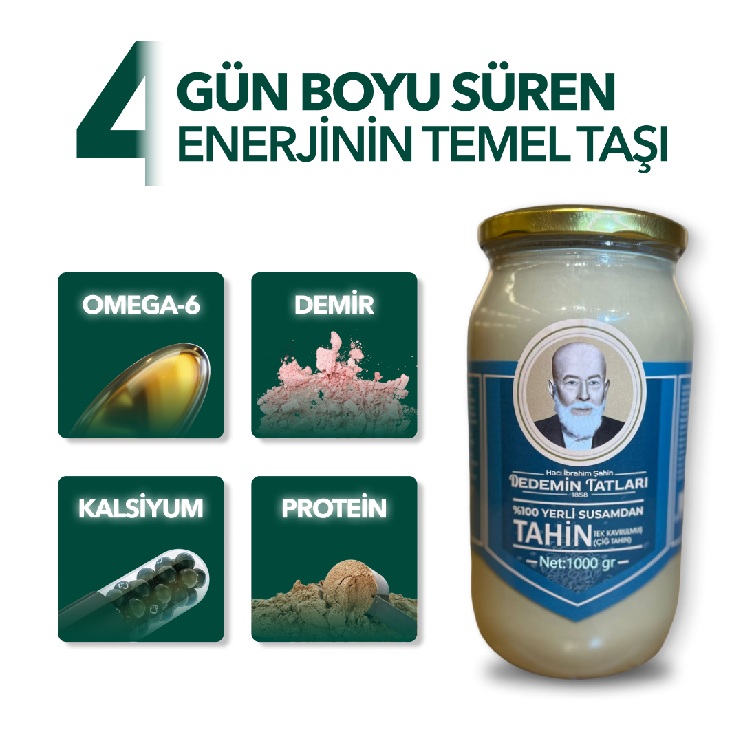 %100 Yerli Susamdan Organik Çiğ Tahin - 1000gr