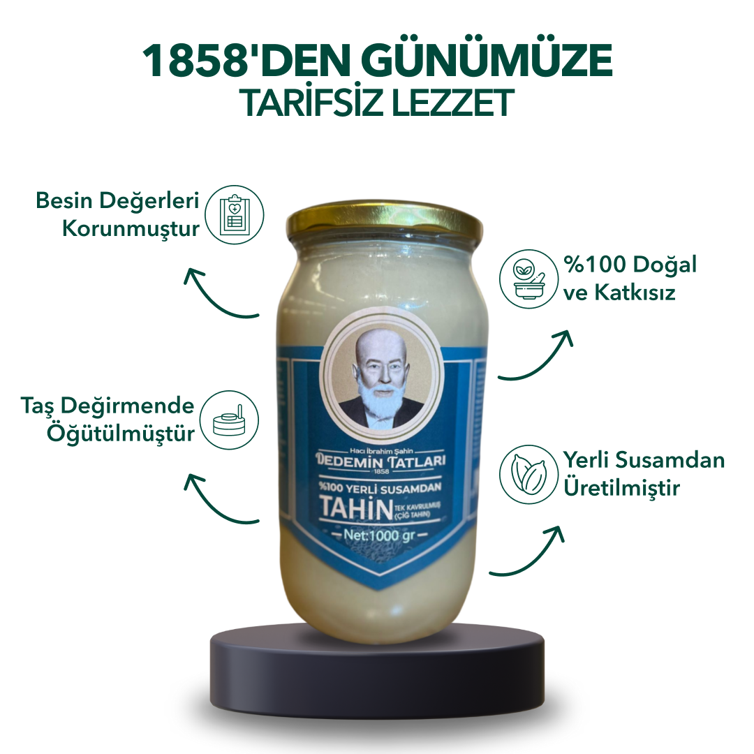 %100 Yerli Susamdan Organik Çiğ Tahin - 660 gr