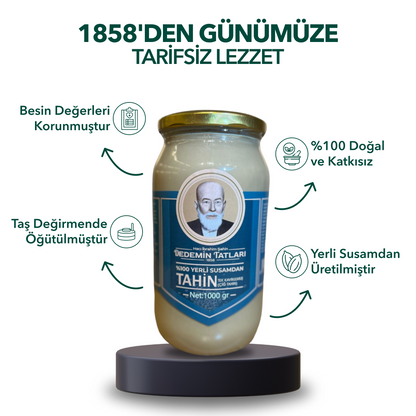 %100 Yerli Susamdan Organik Çiğ Tahin - 660 gr