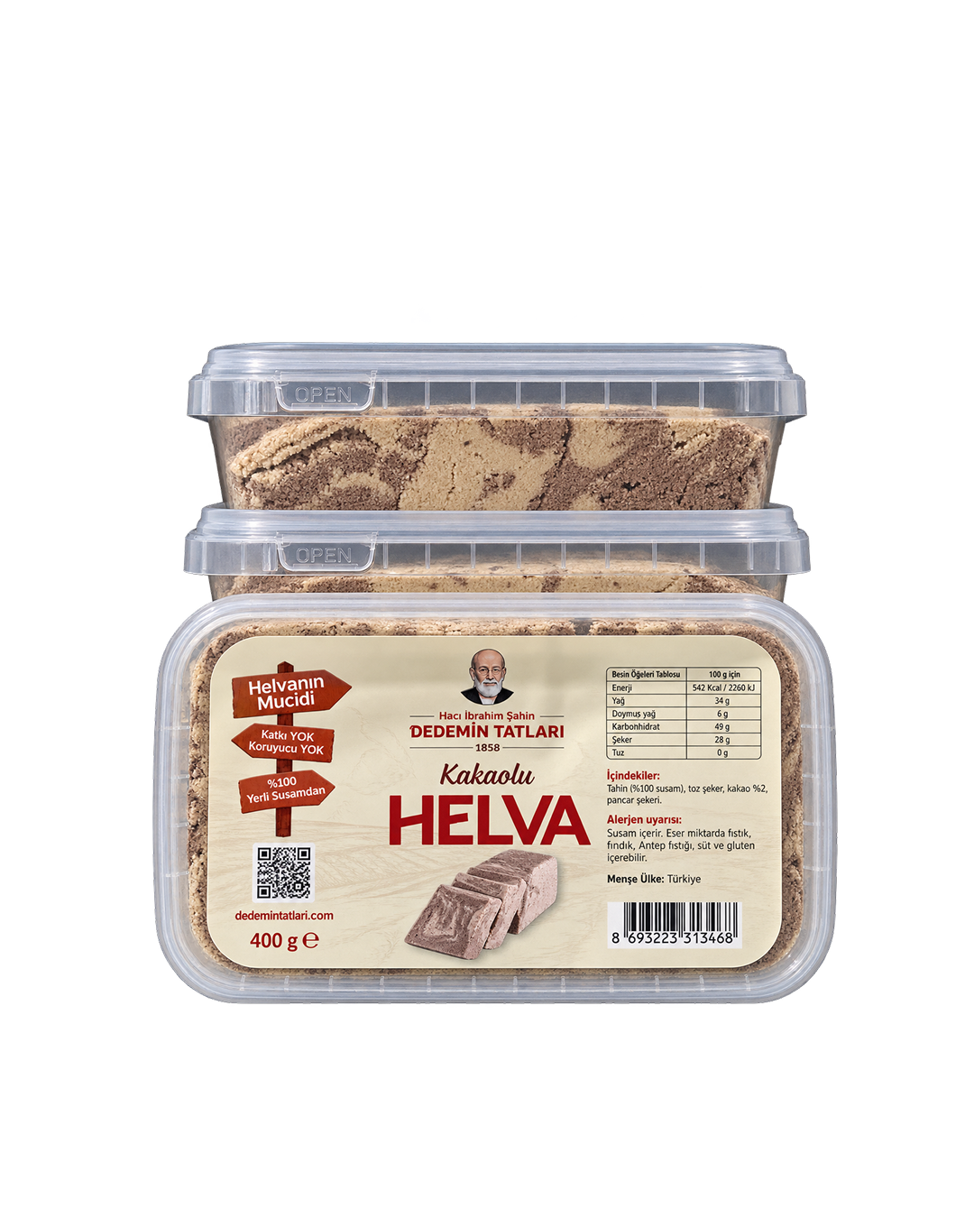 Kakaolu Tahin Helvası - 400gr 3'lü Paket