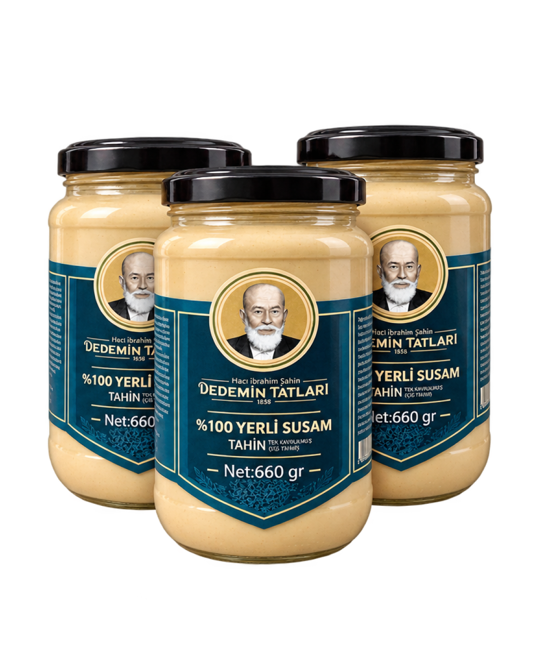 %100 Yerli Susamdan Çiğ Tahin - 660gr 3'lü Paket