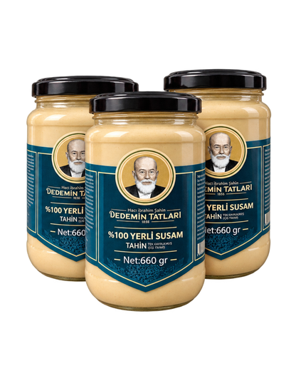 %100 Yerli Susamdan Çiğ Tahin - 660gr 3'lü Paket